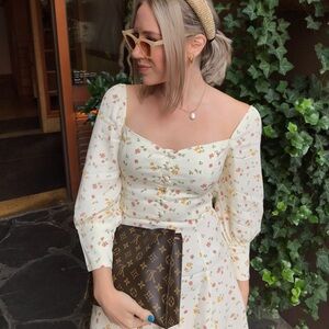 Reformation Long Sleeve Floral Dress